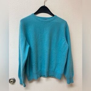LANDS’ END Robin’s Egg Blue Cashmere Crew Neck Sweater (M)